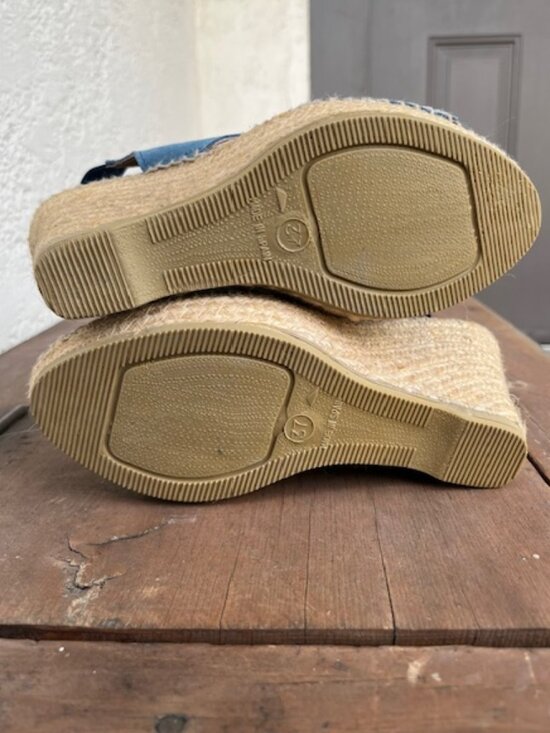 Juncal Aguirre Iris Tinta Blue Suede Wedges - NWOT - Picture 6 of 6